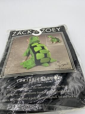 Zack And Zoey Turtle Dog Costume Sz X-small